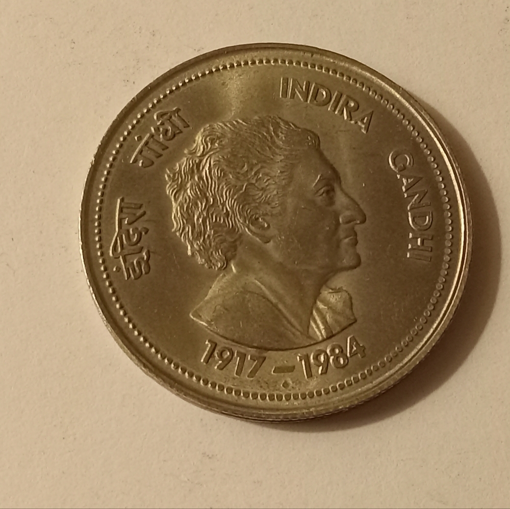 Indira Gandhi Commemorative Coin